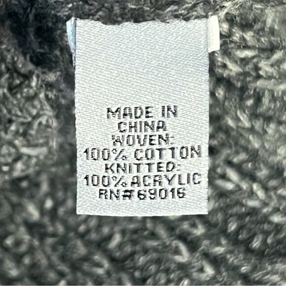 Ruff Hewn Grey Multi-Fabric, Woven Canvas/Sweater Jacket, Brown/Gray, Size L - Picture 6 of 7